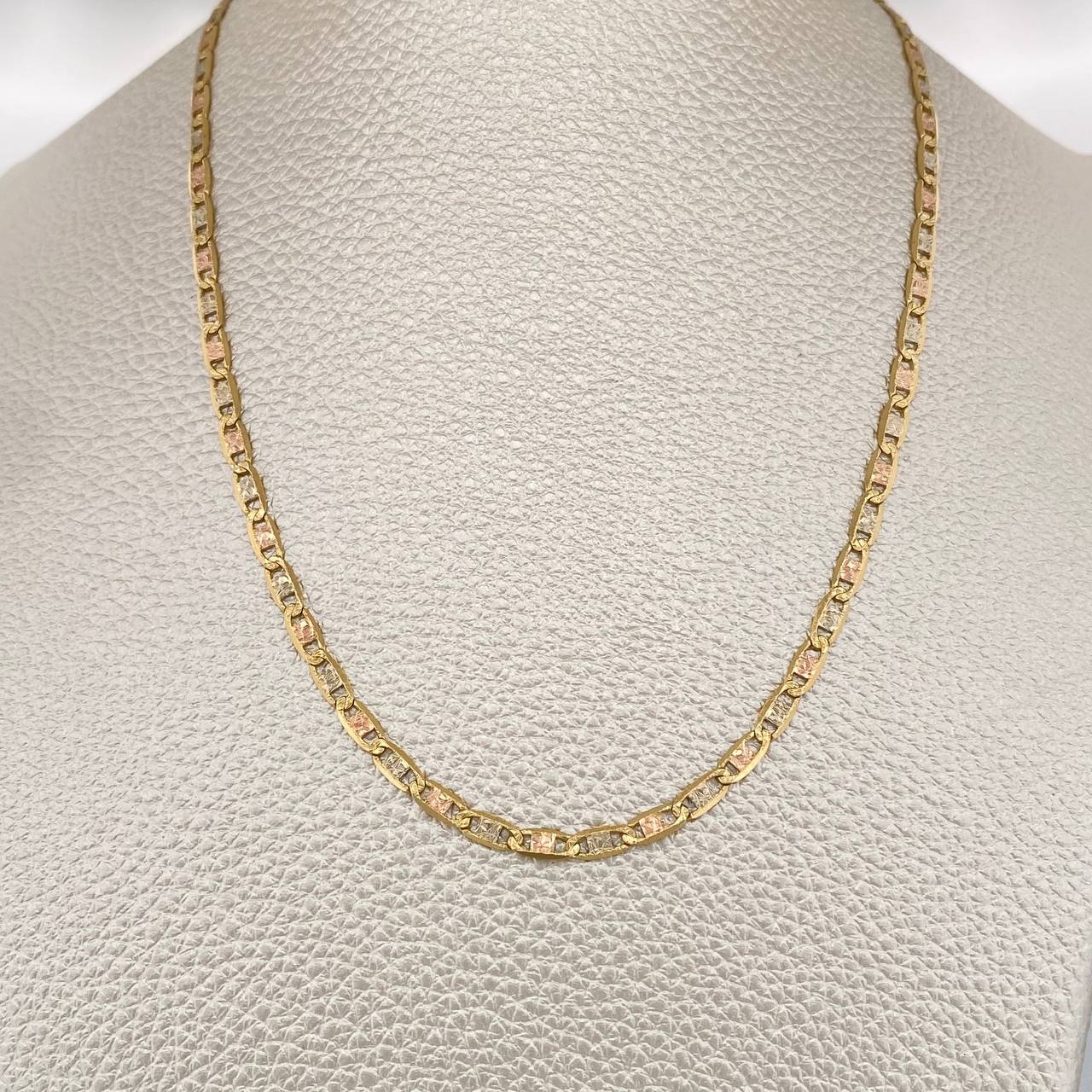 Cadena Escalera Plana 9.35gr / 23 3/4 in / 2.96mm Tres Oros +3 18K $