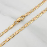 Cadena Escalera Plana 9.35gr / 23 3/4 in / 2.96mm Tres Oros +3 18K $