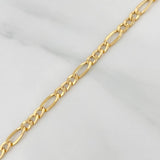 Cadena Figaro 5gr / 28 in / 3.34mm Oro Amarillo +1 18K $