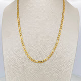 Cadena Figaro 5.9gr / 25 1/2 in / 3.4mm Oro Amarillo +1 18K $