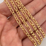 Cadena Figaro 5.9gr / 25 1/2 in / 3.4mm Oro Amarillo +1 18K $