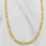 Cadena Figaro 5.85gr / 25 1/2 in / 3.5mm Oro Amarillo +1 18K $