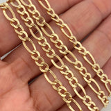 Figaro Chain 7.65gr / 28 3/4 in / 4.58mm Yellow +1 18K Gold $