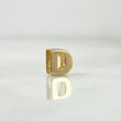 Herraje Letra D 0.35gr / 1/4 in / Oro Amarillo 18K