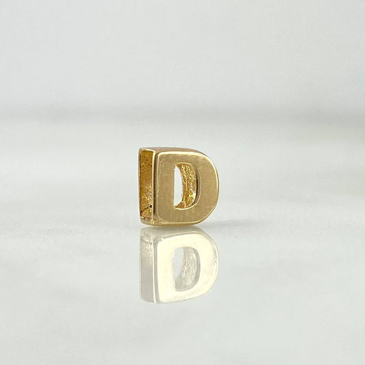 Charm Letter D 0.35gr / 1/4 in / 18K Yellow Gold ©