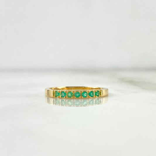 Linear Ring 2.1gr / T7 1/2 / Emeralds 31pts Yellow Gold (Jewel)