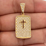 Dije Placa Cruz 3.35gr / 1 1/4 in / Oro Amarillo 18K $