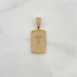 Dije Placa Cruz 3.35gr / 1 1/4 in / Oro Amarillo 18K $