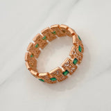 Anillo Glam 4.2gr / T7 1/2 / Oro Rosa 18K $