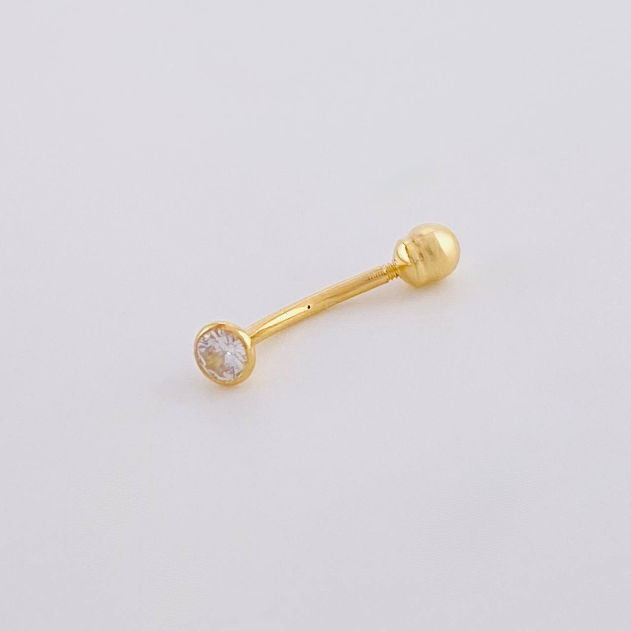 Piercing Curvo 0.3g / 1/2 in Oro Amarillo 18K