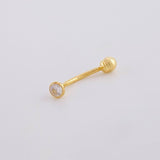 Piercing Curvo 0.3g / 1/2 in Oro Amarillo 18K