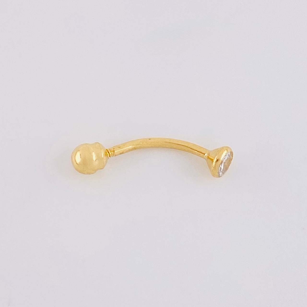 Piercing Curvo 0.3g / 1/2 in Oro Amarillo 18K