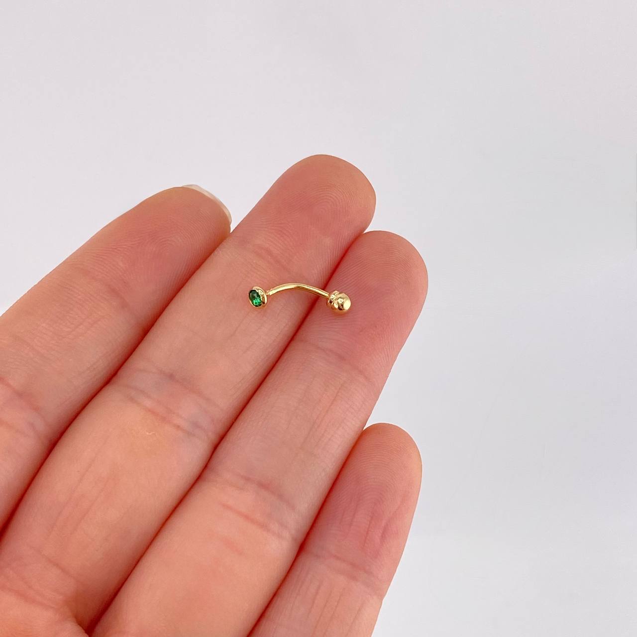 Piercing Curvo 0.3g / 1/2 in Oro Amarillo 18K