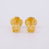 Stud Earrings Clover Diamond Cut 0.4g / in / 4.1mm Yellow Gold 18K