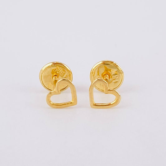 Topos Silueta Corazón 0.45g / in / 4.7mm Oro Amarillo 18K