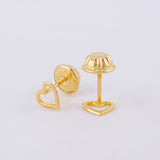 Topos Silueta Corazón 0.45g / in / 4.7mm Oro Amarillo 18K