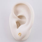 Topos Silueta Corazón 0.45g / in / 4.7mm Oro Amarillo 18K