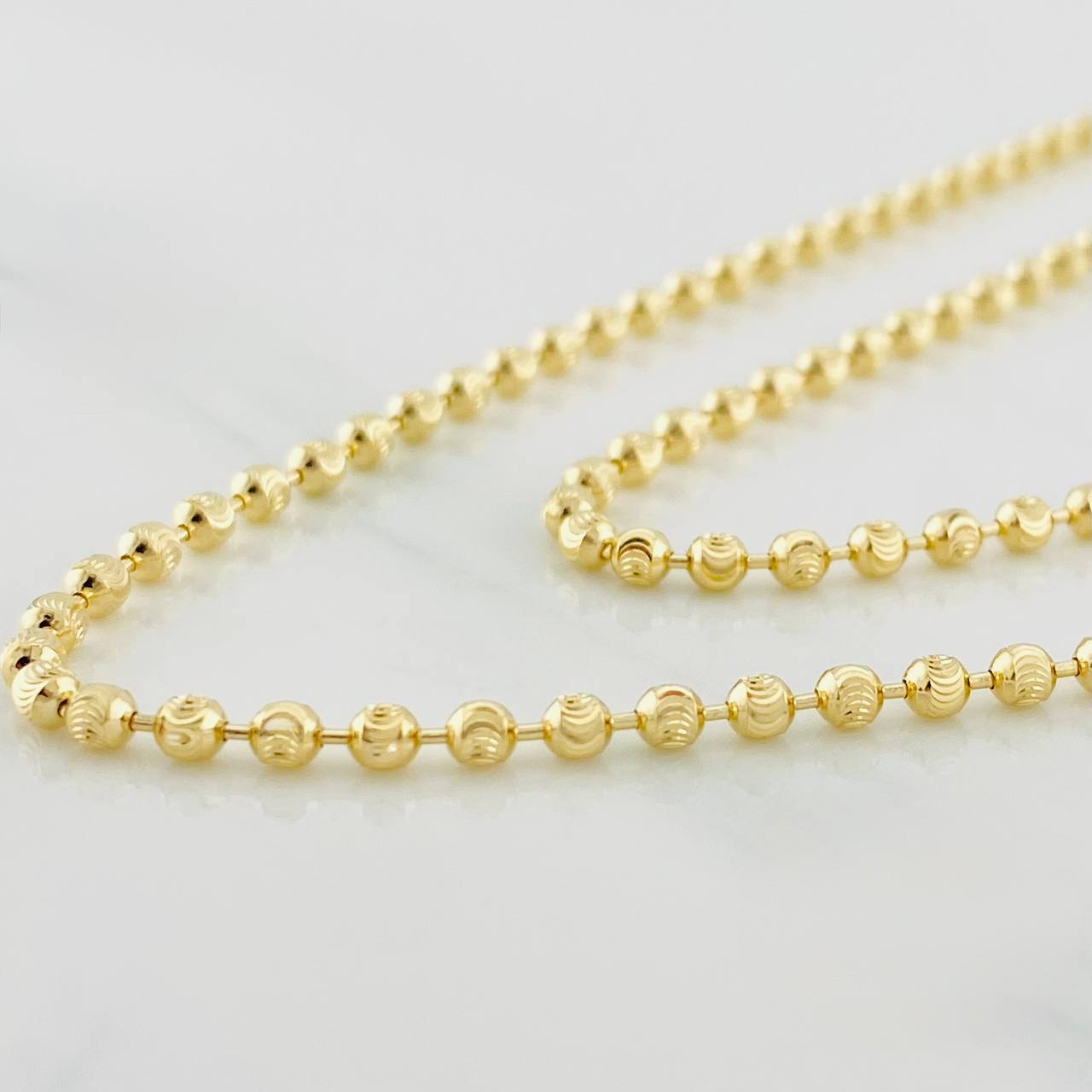 Cadena Militar Media Luna 8.8g / 18 in / 2mm Oro Amarillo 18K