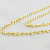 Cadena Militar Media Luna 9g / 18 in / 2.42mm Oro Amarillo 18K