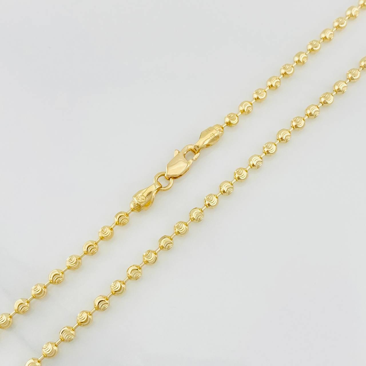 Cadena Militar Media Luna 8.8g / 18 in / 2mm Oro Amarillo 18K