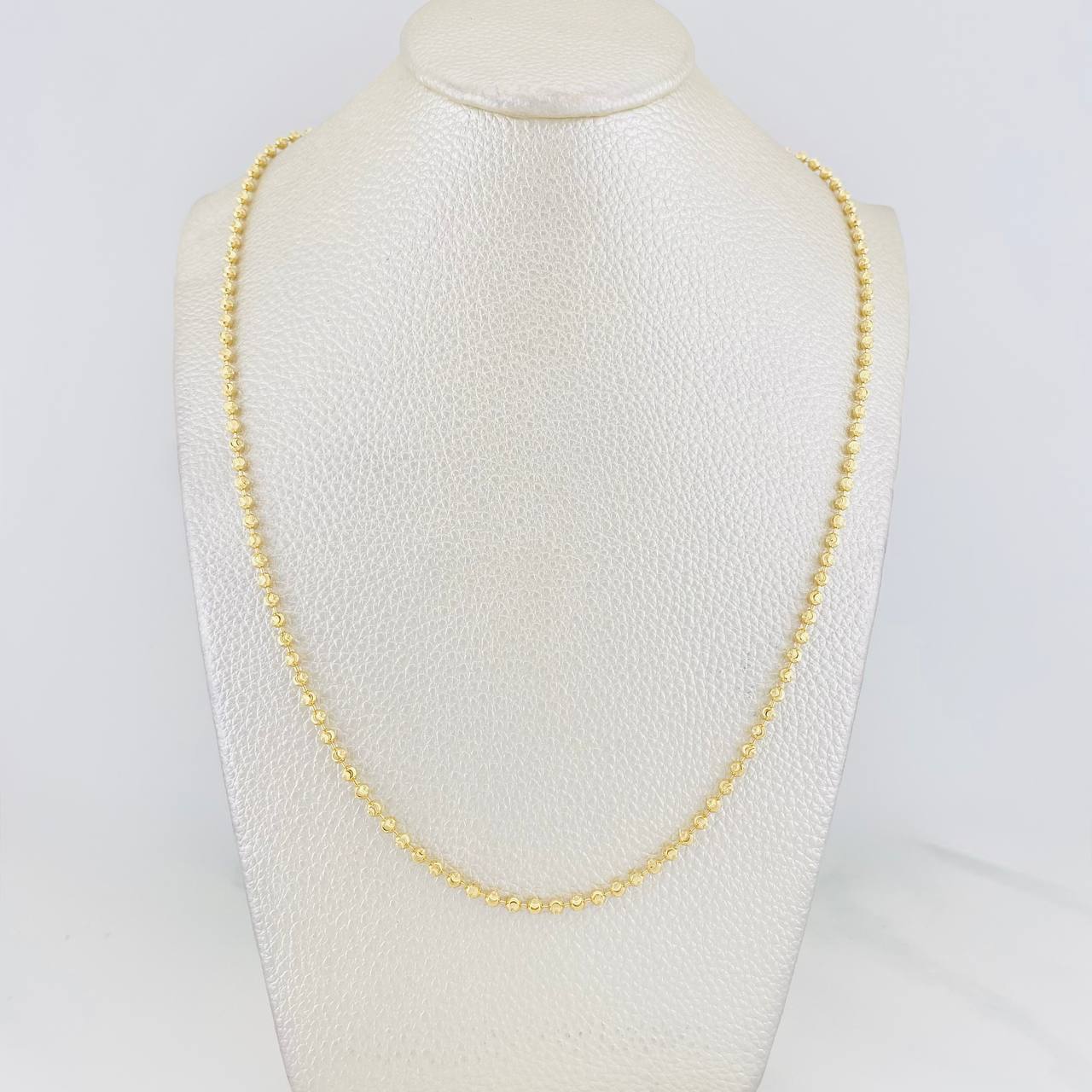 Cadena Militar Media Luna 9.8g / 18 in / 2.42mm Oro Amarillo 18K