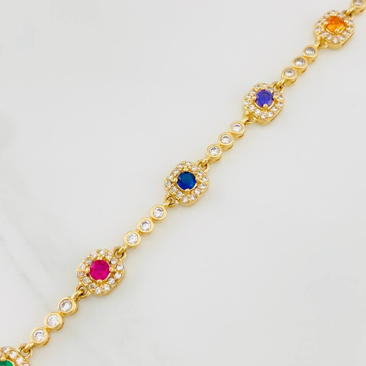 Pulso Halo Tennis 9.8g / 7 3/4 in / 2.63mm Oro Amarillo 18K