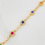 Pulso Halo Tennis 9.8g / 7 3/4 in / 2.63mm Oro Amarillo 18K