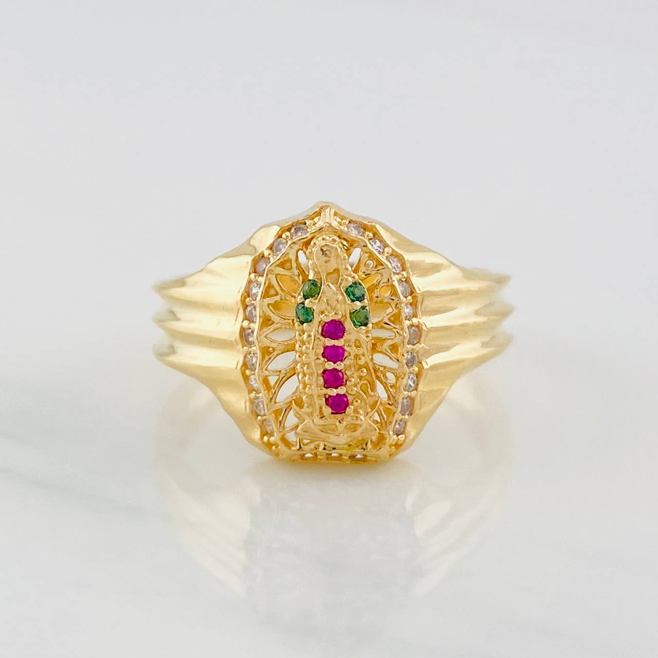 Virgin of Guadalupe Ring 4.4g / T7 Yellow Gold 18K