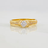 Anillo Solitario Churumbela 3.65g / T7 1/4 Oro Amarillo 18K
