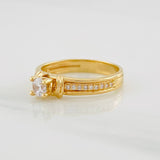 Anillo Solitario Churumbela 3.65g / T7 1/4 Oro Amarillo 18K