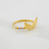 Wings Ring 1.55g / T6 1/4 Yellow Gold 18K