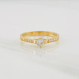 Anillo Solitario Churumbela 1.65g / T7 Oro Amarillo 18K