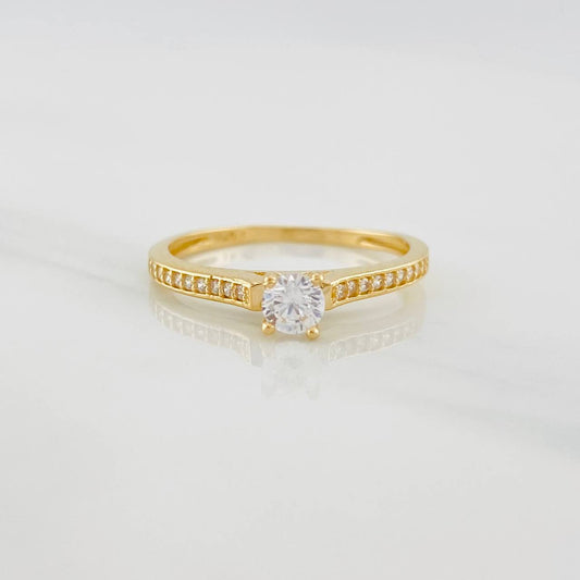 Anillo Solitario Churumbela 1.9g / T7 Oro Amarillo 18K