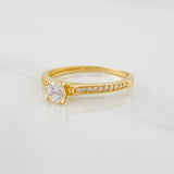 Anillo Solitario Churumbela 1.9g / T7 Oro Amarillo 18K
