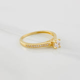 Anillo Solitario Churumbela 1.9g / T7 Oro Amarillo 18K