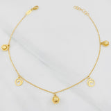 Classic Link Anklet Figures 2.45g / 9 3/4 in / 1.04mm Yellow Gold 18K