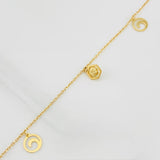 Classic Link Anklet Figures 2.45g / 9 3/4 in / 1.04mm Yellow Gold 18K