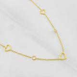 Cadena Aro Seguido Circulo Corazón 3.7g / 18 in / 1.18mm Oro Amarillo 18K
