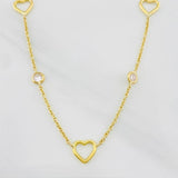 Cadena Aro Seguido Circulo Corazón 3.7g / 18 in / 1.18mm Oro Amarillo 18K