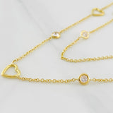 Cadena Aro Seguido Circulo Corazón 3.7g / 18 in / 1.18mm Oro Amarillo 18K