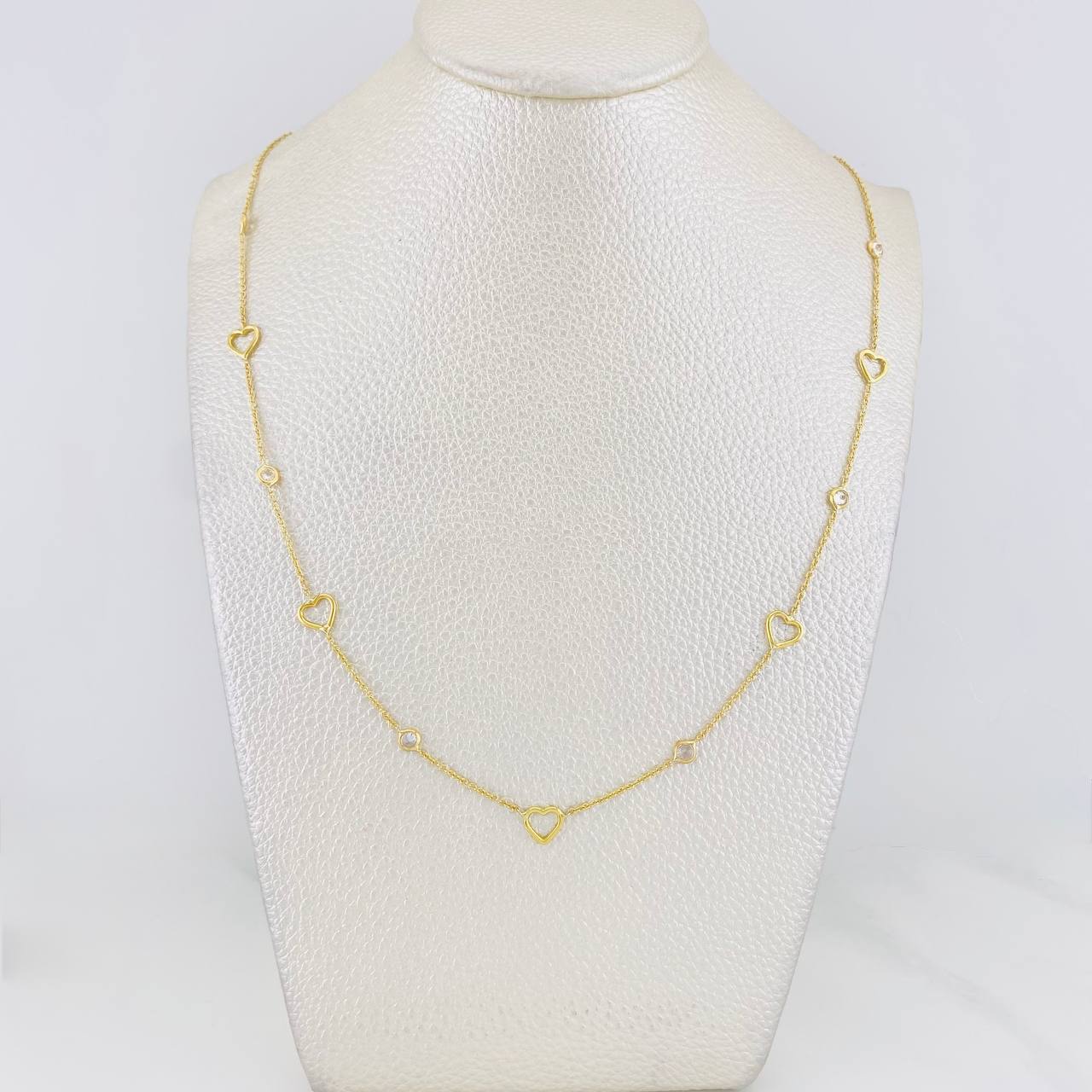 Cadena Aro Seguido Circulo Corazón 3.7g / 18 in / 1.18mm Oro Amarillo 18K