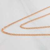 Cadena Escalera 1.1g / 16 in / 1.09mm Oro Rosa 18K