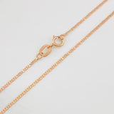Cadena Escalera 1.1g / 16 in / 1.09mm Oro Rosa 18K