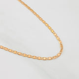 Cadena Escalera Plana 1.3g / 16 in / 1.39mm Oro Rosa 18K
