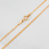 Cadena Escalera Plana 1.3g / 16 in / 1.39mm Oro Rosa 18K