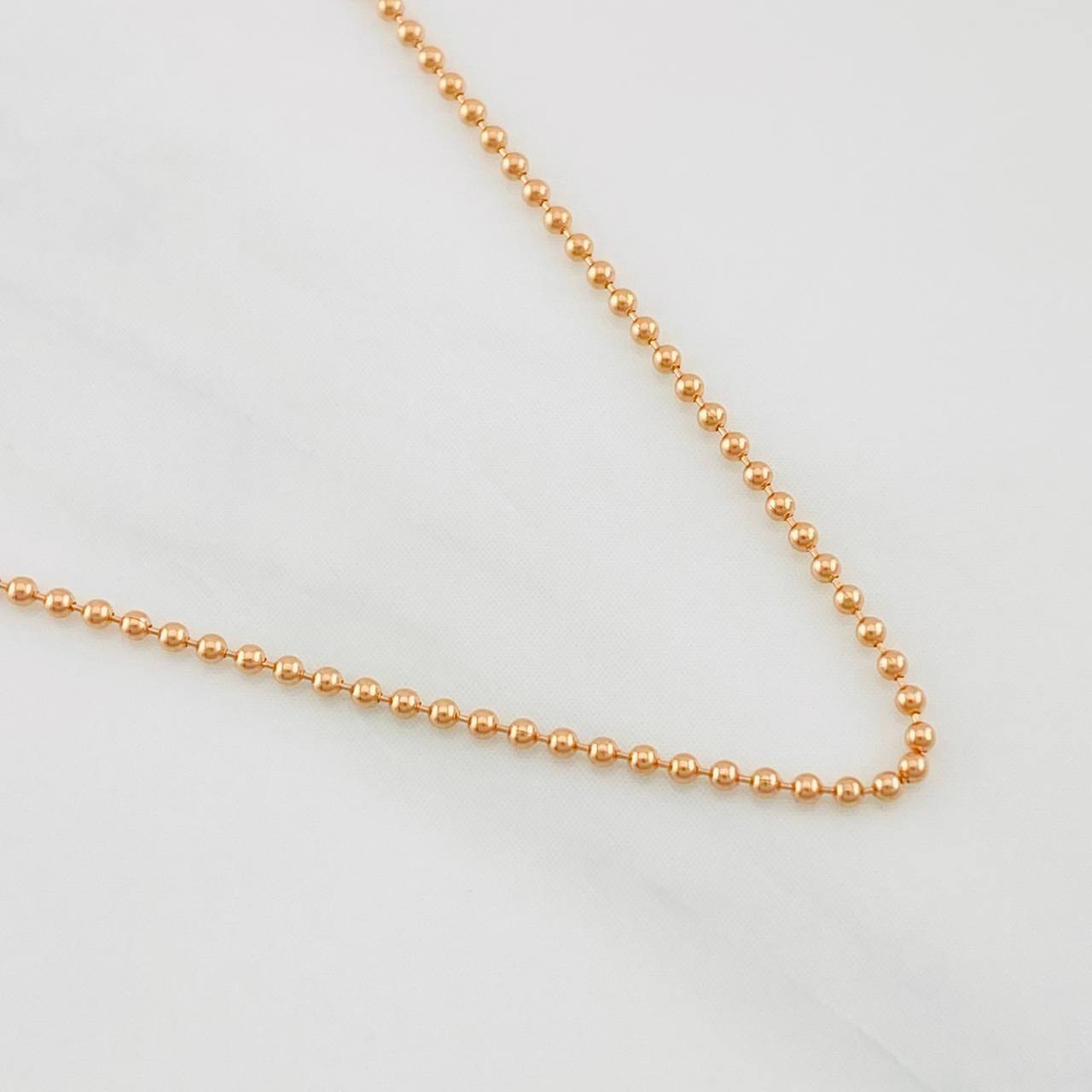 Cadena Militar 2g / 20 in / 1.02mm Oro Rosa 18K
