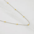 Cadena Aro Seguido Bolas 1.2g / 18 in / 0.79mm Dos Oros Amarillo Blanco 18K