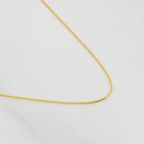 Cadena Veneciana 0.9g / 16 in / 0.51mm Oro Amarillo 18K