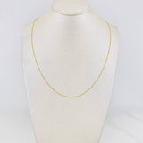Cadena Veneciana 0.9g / 16 in / 0.51mm Oro Amarillo 18K