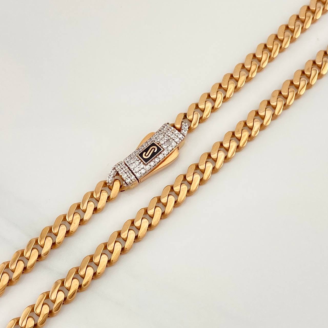 Cuban Links Infinity 19.5g / 24 in / 4.94mm Two Golds White Rose 18K